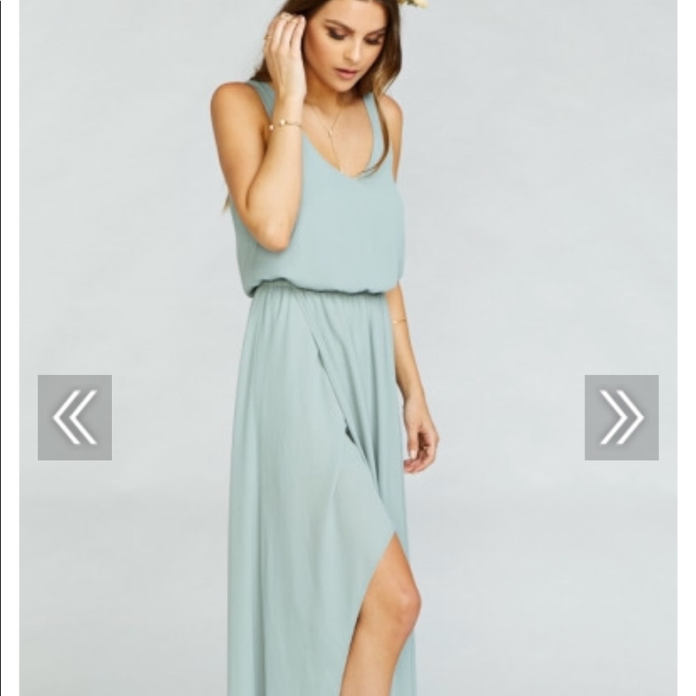 Silver Sage Crisp Kendall Maxi Dress